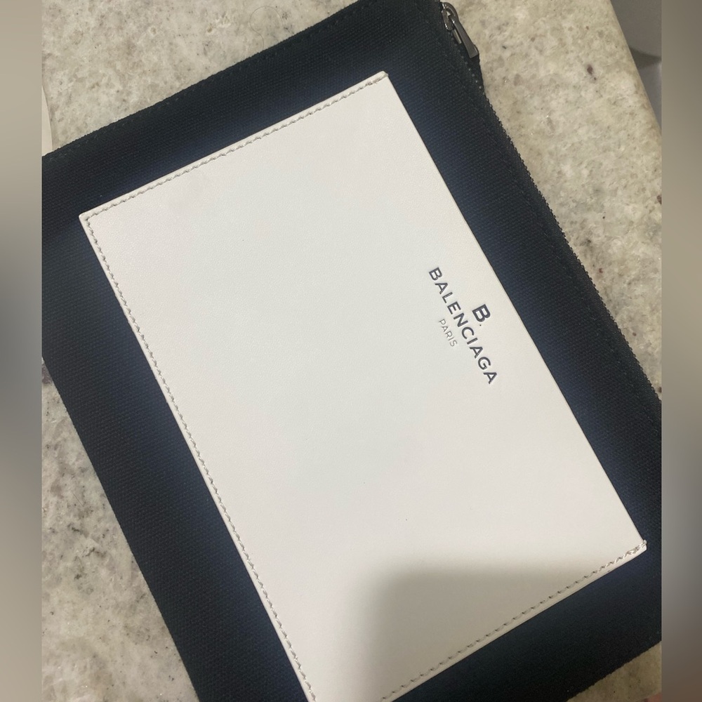 Brand New Balenciaga Black & White Pouch